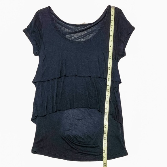 OLD Navy Black Layered Tiered Blouse Size Medium - Picture 9 of 11